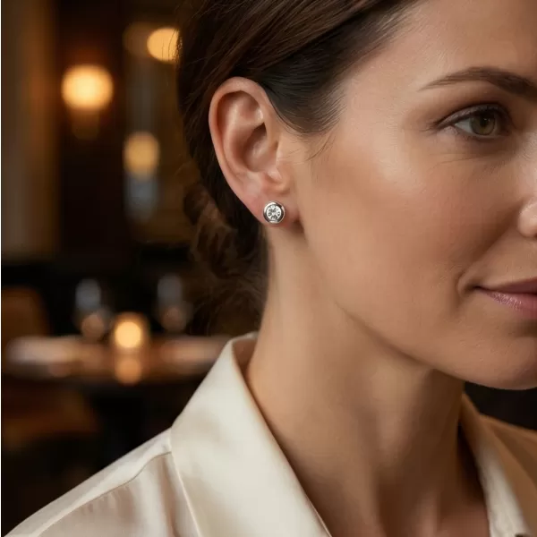 Diamantové náušnice z bieleho zlata 10825-B-DIA