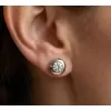 Diamantové náušnice z bieleho zlata 10825-B-DIA