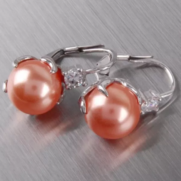 Strieborný prsteň s perlou a zirkónmi 6T1190L