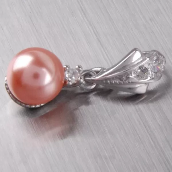 Strieborný prsteň s perlou a zirkónmi 6T1207L