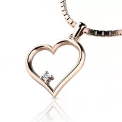 Zlatý prívesok srdca 10875-CV-ZIR