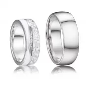 Strieborné snubné prstene SP-7039
