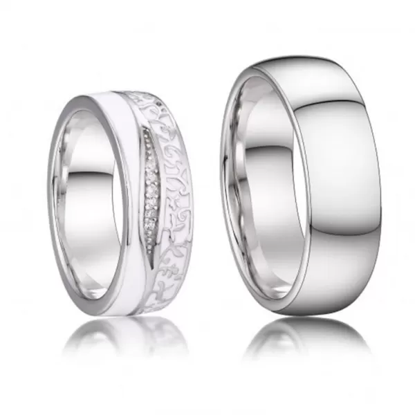 Strieborné snubné prstene SP-7039