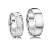 Strieborné snubné prstene SP-7038