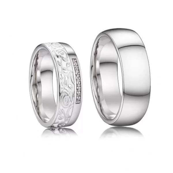 Strieborné snubné prstene SP-7038