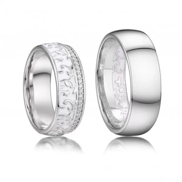 Strieborné snubné prstene SP-7037