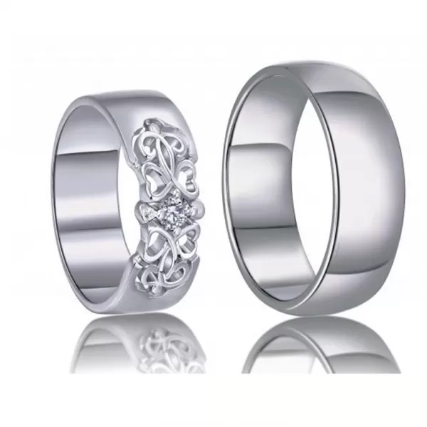 Strieborné snubné prstene SP-7044