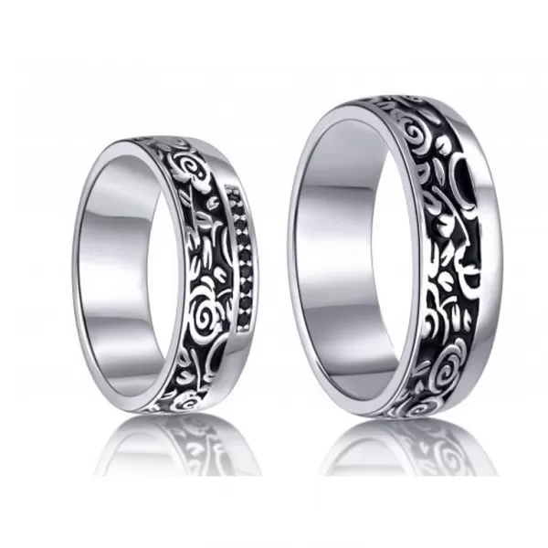 Strieborné snubné prstene SP-7043