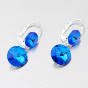 Náušnice s tmavomodrými kryštálmi N336TM-JK