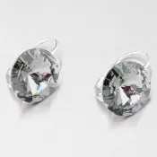 Strieborné náušnice s kryštálom 14 mm N335ČN-JK