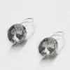Strieborné náušnice s kryštálmi 12 mm N312ČN-JK