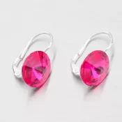 Náušnice zo striebra s kryštálmi 12 mm N312ČV-JK