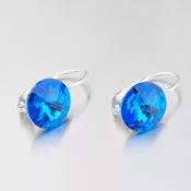 Náušnice s tmavomodrým kryštálom 10 mm N325TM-JK