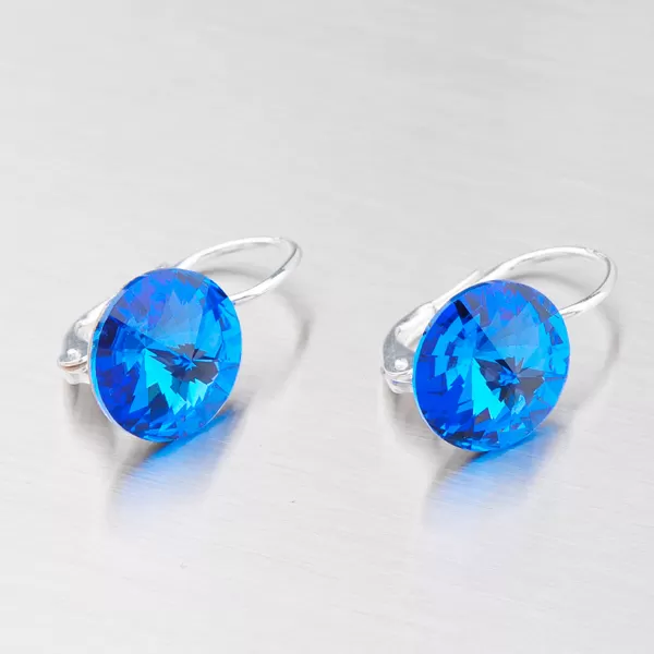 Náušnice s tmavomodrým kryštálom 10 mm N325TM-JK