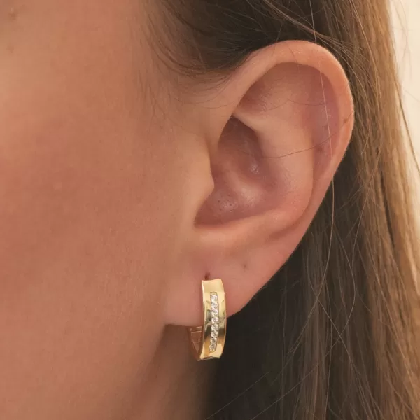 Zlákané strieborné náušnice so zirkónmi PKL-2254