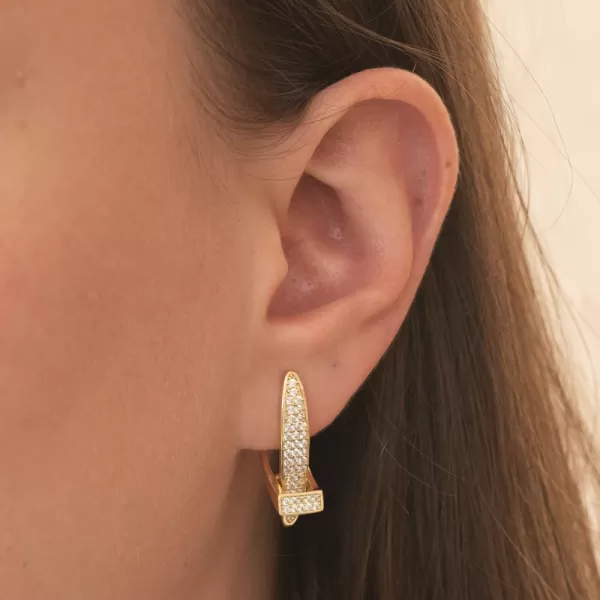 Zlákané strieborné náušnice so zirkónmi PKL-2257