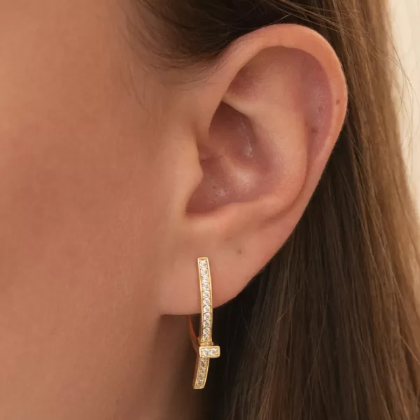 Zlákané strieborné náušnice so zirkónmi PKL-2239