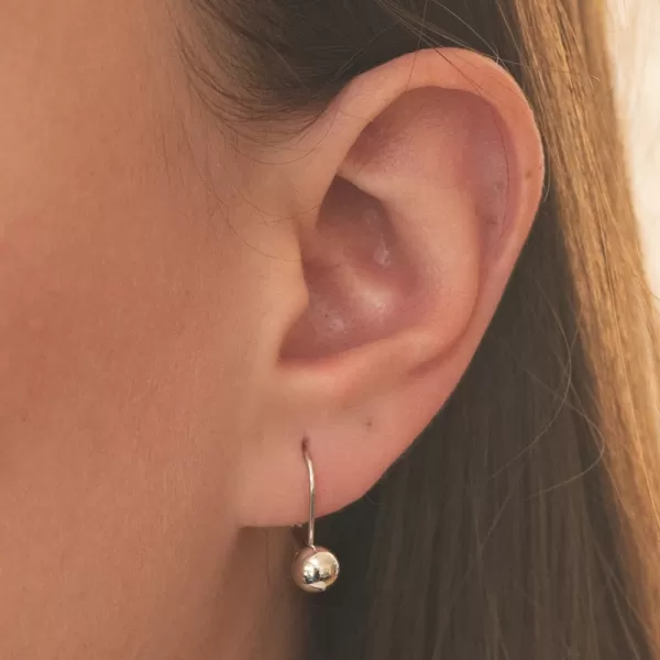 Strieborné náušnice s loptou PKL-2264