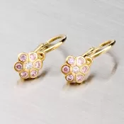 Zlaté detské náušnice so zirkónmi 52DN-1737ZRB