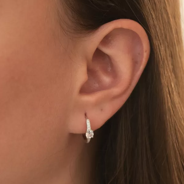 Strieborné kruhy so zirkónmi PKL-2241