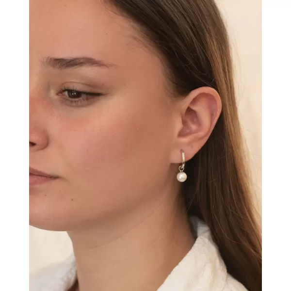 Strieborné kruhy s perlom PKL-2228