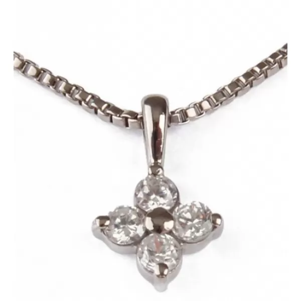 Oceľový prívesok so zirkónmi LJP978