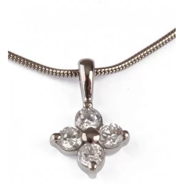 Oceľový prívesok so zirkónmi LJP978