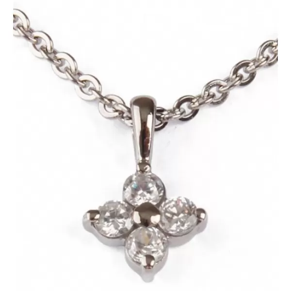 Oceľový prívesok so zirkónmi LJP978