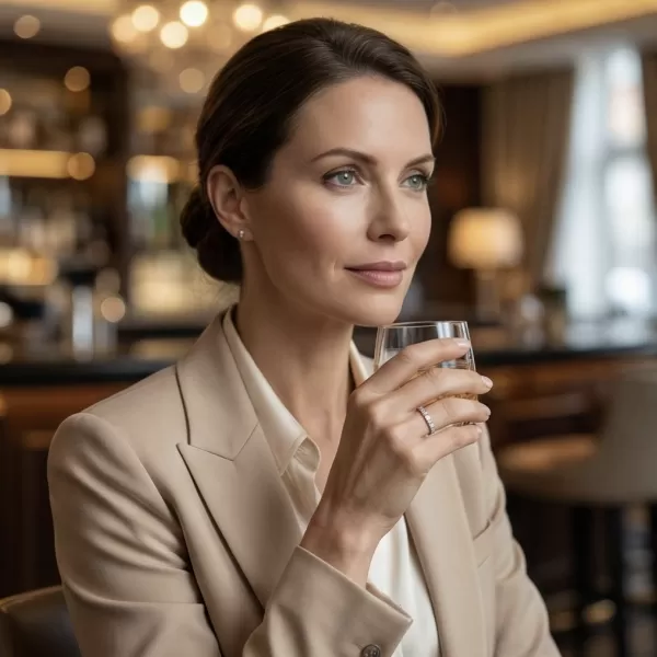 Dámsky prsteň s diamantmi z ružového zlata 10845D-CV