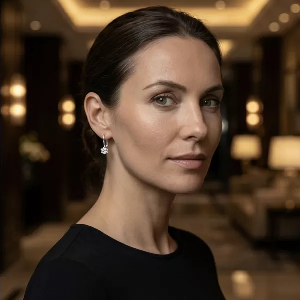 Dámske náušnice biele zlato 585/1000 prírodný diamant 0.310 ct G/SI visiace briliantové 10885-B-DIA