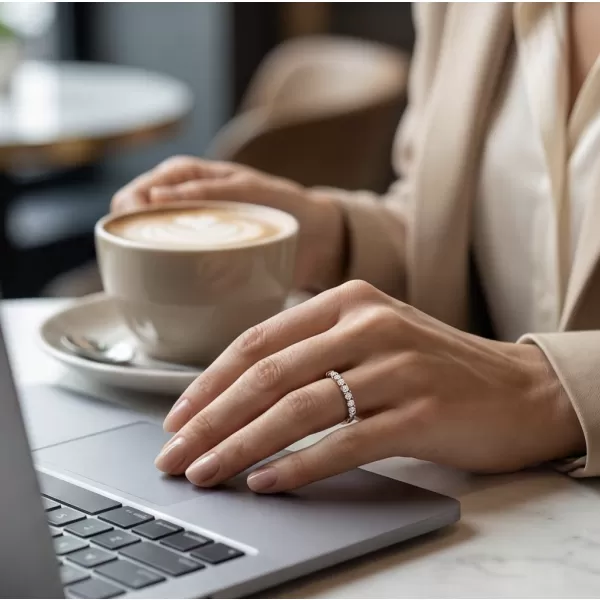 Dámsky prsteň s diamantmi z ružového zlata 10845D-CV