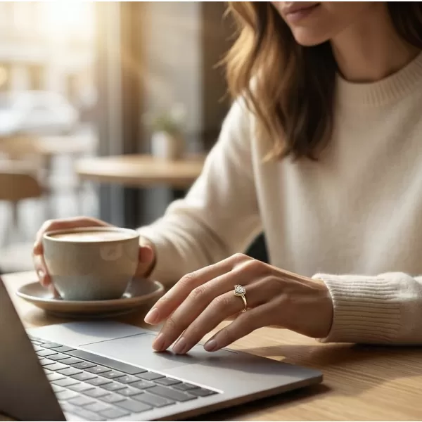 Zásnubný prsteň s diamantom ZP-10849D-ZL