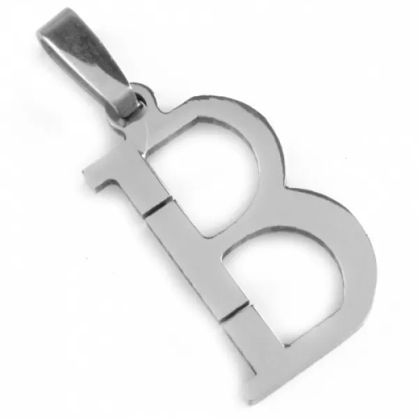 Oceľový prívesok - písmeno B 53260218-B