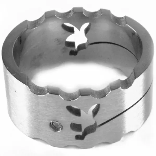 Oceľový prsteň so zirkónmi 233069