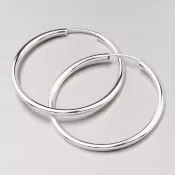 Kruhy z bieleho zlata 25 mm 12-055