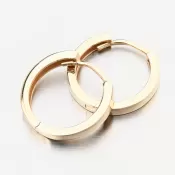 Dámske náušnice žlté zlato 585 kruhov 14 mm PKL22-055