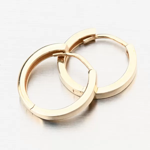 Dámske náušnice žlté zlato 585 kruhov 14 mm PKL22-055