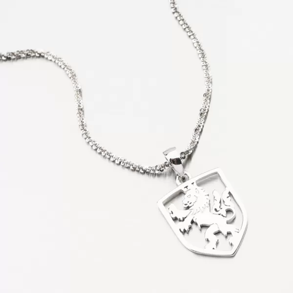 Czech Lion Flag Silver Pendant PKL-3158