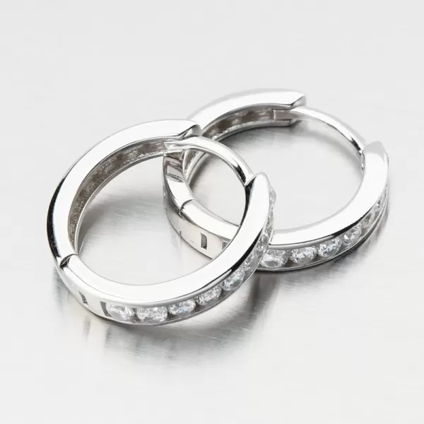 Strieborné kruhy 16 mm so zirkónmi PKL-2267