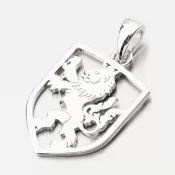 Czech Lion Flag Silver Pendant PKL-3158
