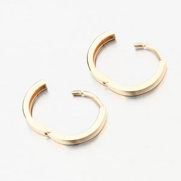 Dámske náušnice žlté zlato 585 kruhov 14 mm PKL22-055