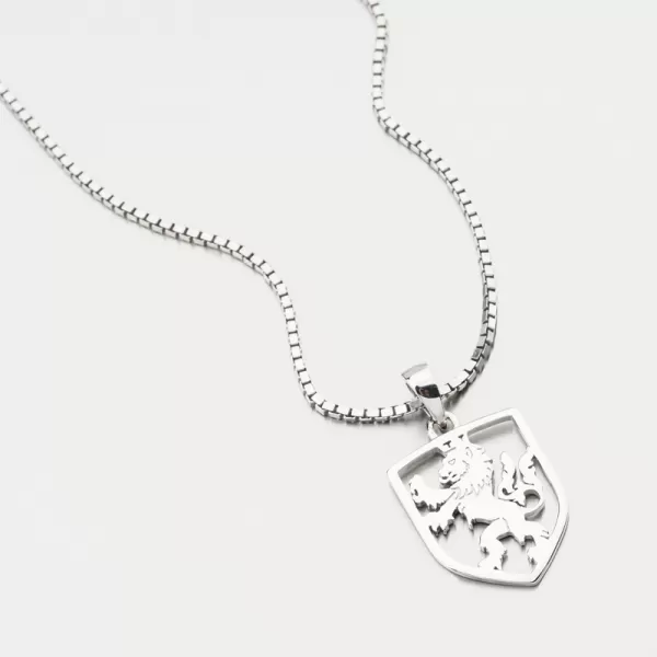 Czech Lion Flag Silver Pendant PKL-3158