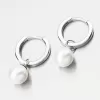 Strieborné kruhy s perlom PKL-2228
