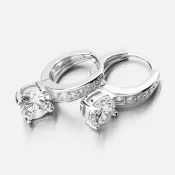 Strieborné kruhy so zirkónmi PKL-2243