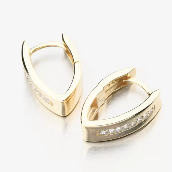 Zlákané strieborné náušnice so zirkónmi PKL-2254