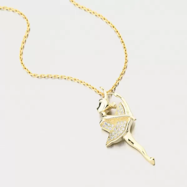 Pozlátené strieborné balerína PKL-3162