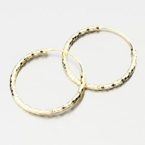 Strieborné kruhy v žltej zlatej farbe 25 mm PKL-2229