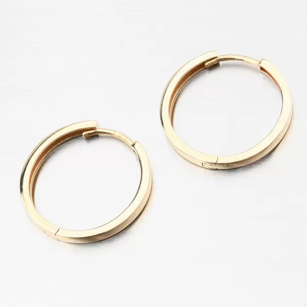 Dámske náušnice žlté zlato 585 kruhov 19 mm PKL22-062