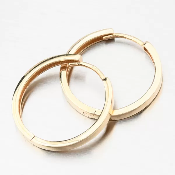 Dámske náušnice žlté zlato 585 kruhov 19 mm PKL22-062