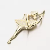 Pozlátené strieborné balerína PKL-3162